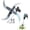 4-head, variant on Heavy-Duty Grass Shredding Blade, Household Farming Grass Shredder Knife Blades, Replacement Cutting Knife for Electric Yard Shredders, Adjustable Diameter Vegetable Shredder Set (4-head)