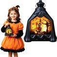 thumbnail image 2 of Clearance Sale! LED Flickering Candle Decor, Battery Operated Flameless Wind Lamp Tabletop Ornament for Halloween Indoor Decor, 2 of 6