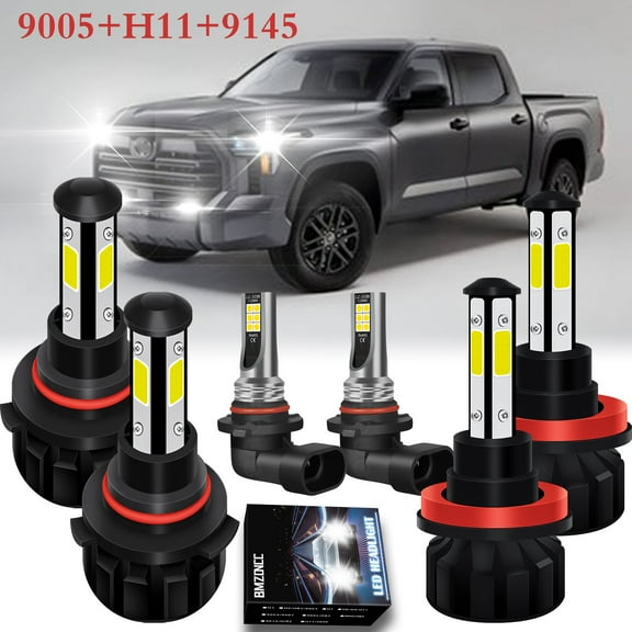 For Toyota Tundra 2007 2008 2009-2013 Combo LED Headlights High/Low Beam Fog Light Bulbs