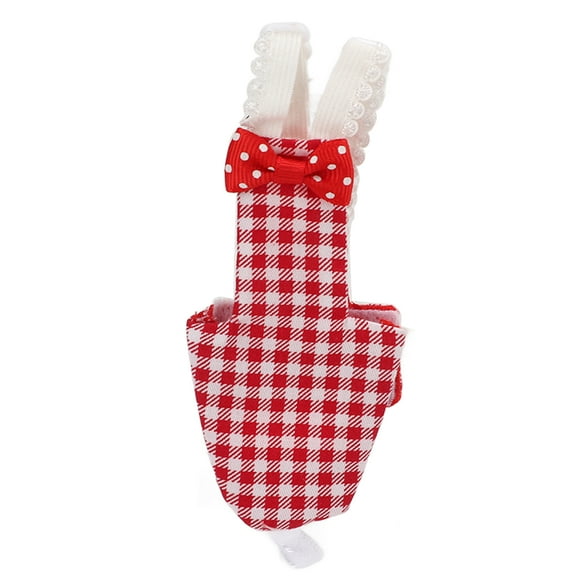 Pañal para pájaros ajustable con patrón de cuadrícula roja para loros, traje de piloto para guacamayos, periquitos y periquitos.