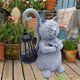 thumbnail image 3 of Estatua de jardín de gato con linterna solar,estatua de decoración de jardín para patio,regalo para jardín,mamá,abuela,arte de jardín,lindo gato con mariposa,luz solar al aire libre,figuras de jardín, 3 of 5
