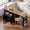Black, variant on Advwin Extendable Kitchen Island with Storage & Built-in Power Outlet, Rolling Kitchen Island Cart with Drawers & Adjustable Shelf, Expandable Dining Table for Kitchen, Coffee Bar, White+Oak