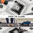 thumbnail image 5 of Black Beige Boho Outdoor Rug for Patio/Deck/Porch, Non-Slip Large Area Rug 5 x 8 Ft, Vintage Ethnic Tribal Southwestern Indoor Outdoor Rugs Washable Area Rugs, Reversible Camping Rug Carpet Runner, 5 of 8