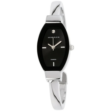 Anne Klein Women's Classic Black Dial Stainless Steel Bracelet Watch AK-2553BKSV