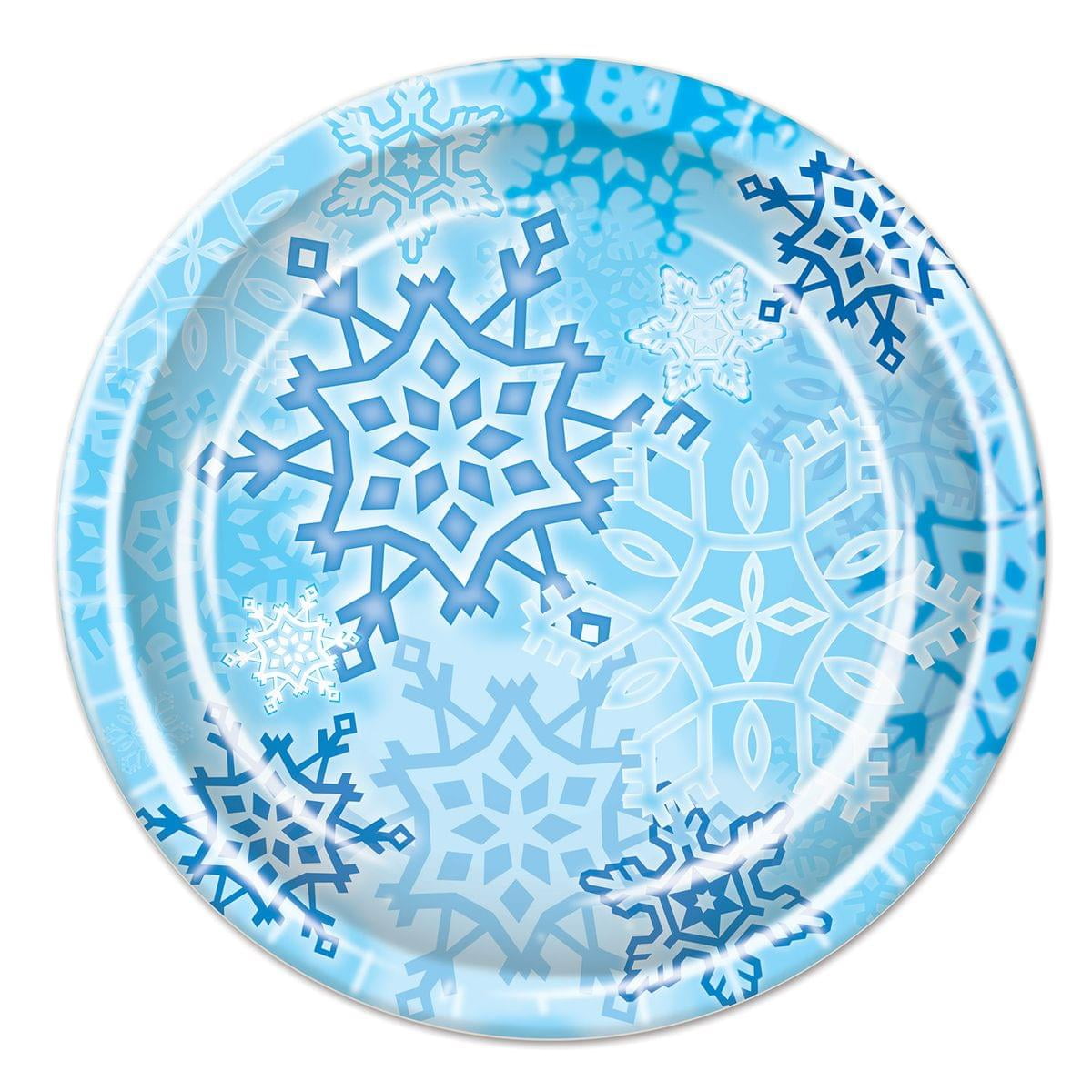 snowflake paper plates