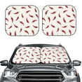 thumbnail image 2 of Haiem Chili Car Windshield Sun Shade (2 Pieces) Foldable Windshield Sun Shade Car Accessories for Truck SUV Pickup-Medium, 2 of 7