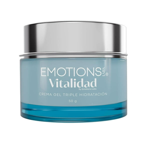 Crema Facial en Gel Emotions Labs Vitalidad con Ácido Hialurónico y Alga Roja para Piel Seca