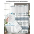 thumbnail image 4 of No Hook Cloth Fabric Shower Curtain with Snap in Liner, White Blue Brush Waterproof Shower Curtains Set with See Through Top Window, Modern Abstract Vintage Texture Bath Curtains Shower 72"x72", 4 of 6