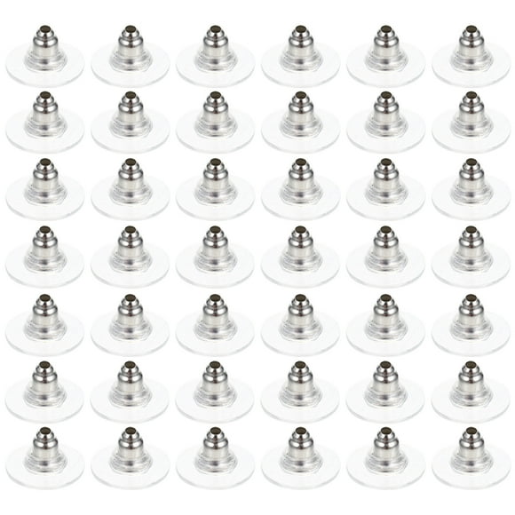 KAKOWELY 100Pcs Backs for Studs Earring Backings Earring Safety Backs Backs For Studs,0.39"X0.39"X0.28"