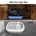 thumbnail image 3 of Nightstand Hidden Litter Box Side Table with Charging Post Brown, 3 of 5