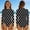 Black, variant on Cethrio Girls' One Piece Swimwear, Surfing Summer Beach Long Sleeve Kids Bathing Suit Hot Pink Size 7-8
