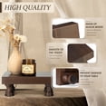 thumbnail image 6 of EOSAHR Decorative Display Risers for Farmhouse Decor - Acacia Wood Risers Display Stands for Bathroom Counter Organizer & Kitchen Sink Organizer (Brown Acacia Wood), 6 of 7