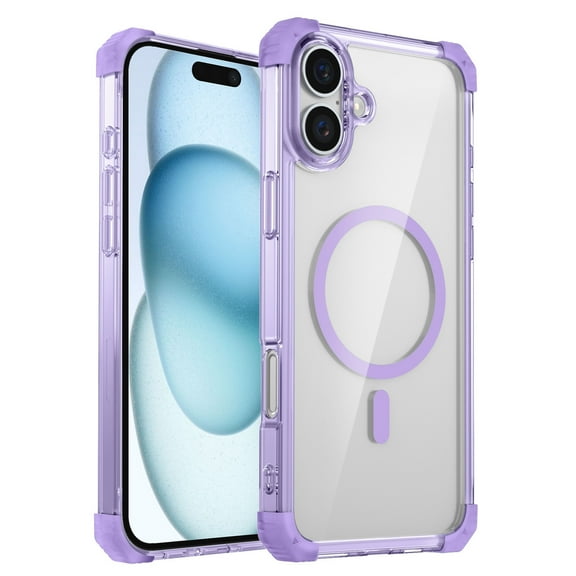 Vivid Hybrid Case with MagSafe for iPhone 16 - Purple