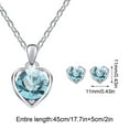 thumbnail image 5 of Momihoom Necklaces for Women Pendant Fashion Jewelry Valentine Gift Rhinestone Heart Chain Stud Earrings Party Jewelry Set Beaded Necklace Set Gift for Her, 5 of 5
