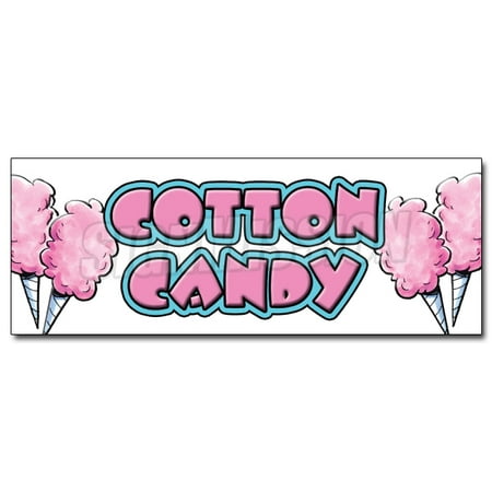 12" COTTON CANDY DECAL sticker cart stand trailer fairy floss snack state fair
