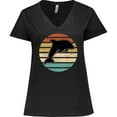 thumbnail image 3 of Inktastic Dolphin Cute Beach and Vacation Women's Plus Size V-Neck T-Shirt, 3 of 5