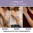thumbnail image 4 of Women’s Fashion Leather Watch – Octagon Dial, Silver Case, Quartz Movement, Elegant Minimalist Dress Watch for Women, Gift for Her, 4 of 8