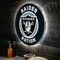 thumbnail image 6 of Las Vegas Raiders LED XL Round Wall D-cor, 6 of 6