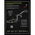 thumbnail image 3 of Rogan, Mark 12x14 Black Modern Framed Museum Art Print Titled - Suzuka Int Racing Circuit BL, 3 of 5