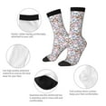 thumbnail image 3 of Yiaed sloth cartoon Print Great elasticity Crew Socks Sports socks for Men and Women, 3 of 6