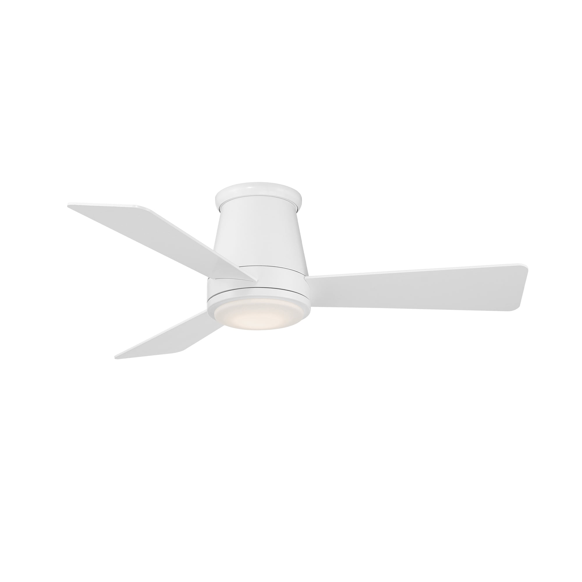 WAC Hug 44" Matte White Dimmable LED Smart Flush Mount Ceiling Fan with Remote Control