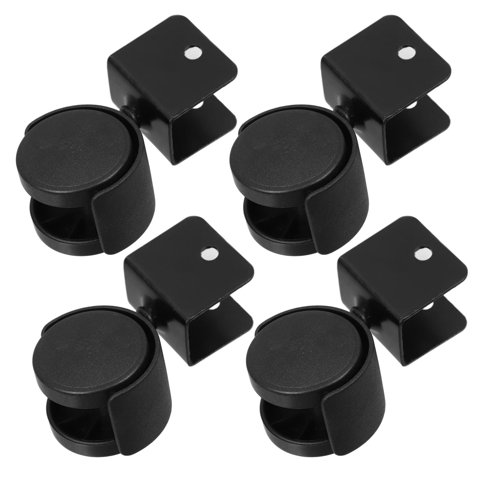 OUNONA 12 pcs Universal Wheel Mini Caster Wheels Small Wheels Furniture U Clamp Bracket Caster Wheels For Furniture Desk And Office Chair