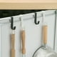 thumbnail image 3 of Gancho para puerta Homerr, pequeño, 5 unidades, para colocar sobre la puerta, sin perforaciones, en forma de Z, resistente, de acero al carbono, para armario de cocina., 3 of 7