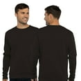 thumbnail image 2 of Unisex Malibu Crewneck Sweatshirt, 60/40 Cotton/Polyester Fleece Long Sleeve Winter Sweater (Heather-Black+Heather-Grey 2PCS, M), 2 of 7