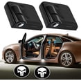 thumbnail image 1 of Proyector de luz de puerta de coche personalizado de 2 piezas con cabeza fantasma, luz de puerta de coche con logotipo personalizado, luz de puerta de coche inalámbrica para todos los coches, 1 of 5