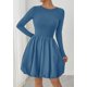 thumbnail image 4 of Vestido PRETTYGARDEN Mini Burbuja de Manga Larga Gris Azul XL, 4 of 8