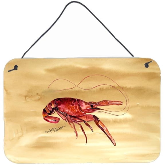 8 x 12 in. Crawfish Indoor Or Aluminium Metal Wall Or Door Hanging Prints