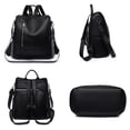 thumbnail image 5 of High Quality Solid Color Leather Backpack for Women Luxury Large Capacity Travel Backpacks Women BackPack Anti-theft School Bags, 5 of 5