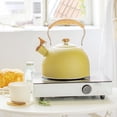 thumbnail image 5 of Tea Pot 2.5L Tea Kettle for Stove Top and Induction Stove Yellow Stainless Steel Tea Kettle Stovetop, 5 of 5