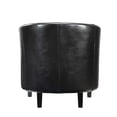 thumbnail image 4 of Armchair Accent Chair, Set of 2, Faux Leather, Black, Modern Contemporary Urban Design, Living Lounge Room Hotel Lobby Hospitality, 4 of 4