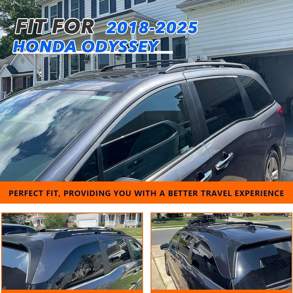 Roof Rack Cross Bars & Side Rail Kit for 2018-2025 Honda Odyssey Aluminum Cargo