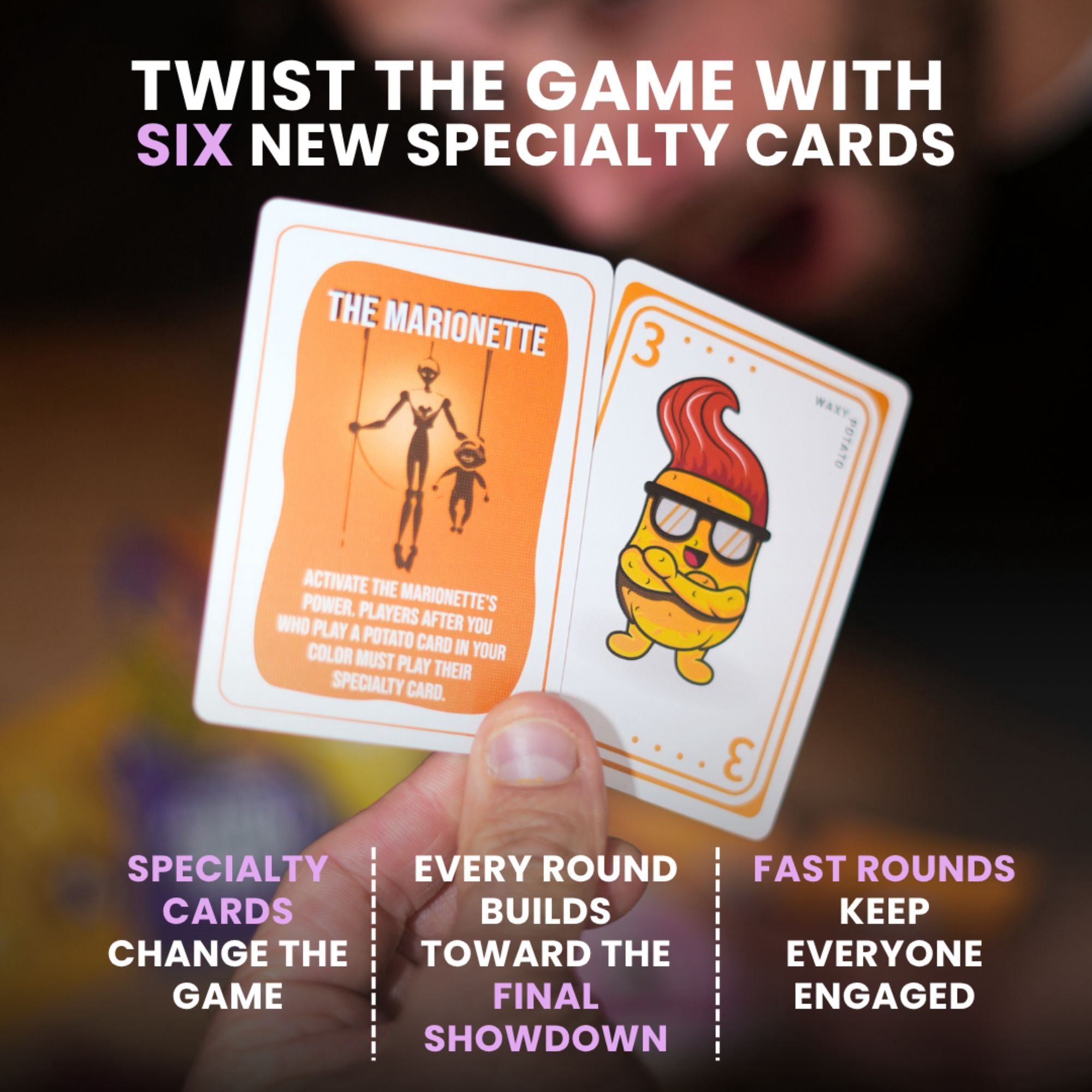 Fried Potatoes Deep Fried Edition Family Card Game for Ages 7+, from Asmodee
