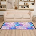 thumbnail image 2 of Yayeee Runner Rug for Bedroom 2'x6' Machine Washable Hallway Non Slip Mat, Pastel Pink Marble Pattern, 2 of 8