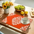 thumbnail image 5 of Placemats Set of 4, Orange Flower Place Mats Classical Luxury Abstract Art Tablemats Washable Placemat Table Decoration for Kitchen Table Dinner Party Home Decor Indoor Outdoor 13x19 Inch, 5 of 9