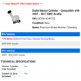 thumbnail image 2 of Brake Master Cylinder - Compatible with 2007 - 2017 GMC Acadia - Centric, 2 of 2