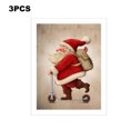 thumbnail image 2 of Navidad Papá Noel Sin refregar la pintura impermeable Imagen desmontable Imagen de la sala de estar Decoración decorativa Decoración de pared 3 piezas Speravity HA010726-00, 2 of 7