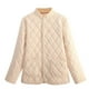 thumbnail image 2 of Parkas de manga larga para mujer, moda de invierno, abrigo pequeño de cuello alto a rayas, chaqueta de pana, abrigo grueso y cálido, chaqueta de talla grande, abrigo de poliéster para mujer, 2 of 7