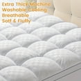 thumbnail image 4 of Mattress Topper King,Extra Thick Mattress Pad Cover for Back Pain,Cooling Mattress Protector with 8-21 Inch Deep Pocket,Overfilled Down Alternative Filling, 4 of 13