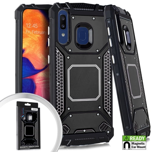 GSA Screw Metal Jacket Case for Samsung A20/A50 - Black