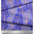 thumbnail image 1 of Soimoi Purple Poly Georgette Fabric Artistic Leaves Print Fabric by Yard 52 Inch Wide, 1 of 3