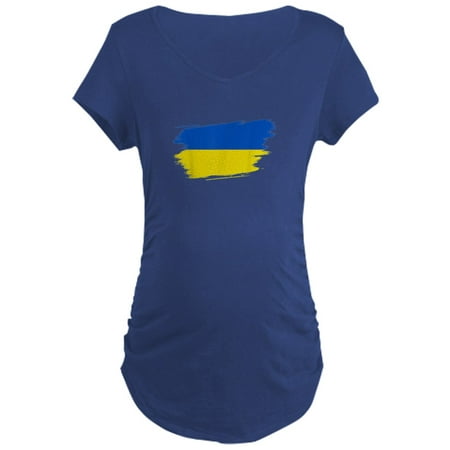 

CafePress - Support Ukrainians Flag Vintage Maternity T Shirt - Maternity Dark T-Shirt