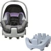 Evenflo Nurture DLX Infant Car Seat, Kiri, with BONUS Nurture Car Seat Base