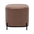 thumbnail image 3 of 7th Haven Inc. WOVENBYRD 17" Modern Square Ottoman with metal base Assembly Required Pink Velvet Solid, 3 of 5