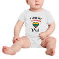 thumbnail image 2 of I Love My Lithuanian Dad Heart Flag Cute Baby Rompers Baby Bodysuit (White, 3-6 Months), 2 of 5