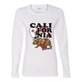 thumbnail image 2 of California Republic Cali Bear Pop Culture Womens Graphic Long Sleeve T-Shirt, White, Medium, 2 of 3