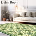 thumbnail image 2 of ODIKA 2'x3' Machine Washable Non-Slip Area Rug, Vineyard Green Geometric Floral Design High Traffic Rug, Ivory, 62034, 2 of 7
